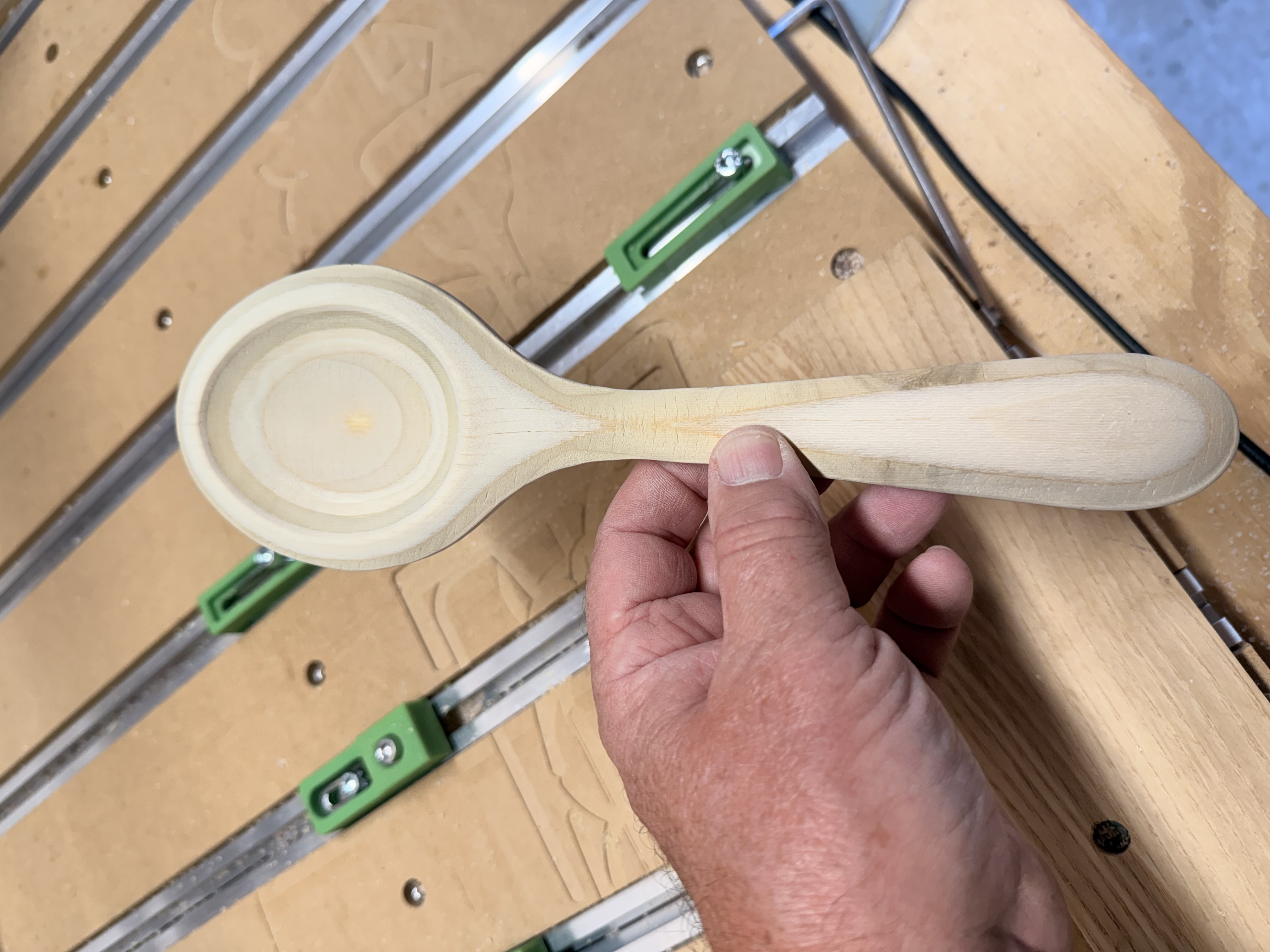 Short wooden spoon